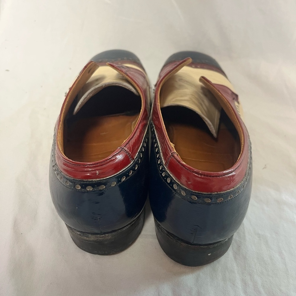 1960’s Style 3 Tone Golf Spectators Shoes Size 10 - Picture 4 of 7